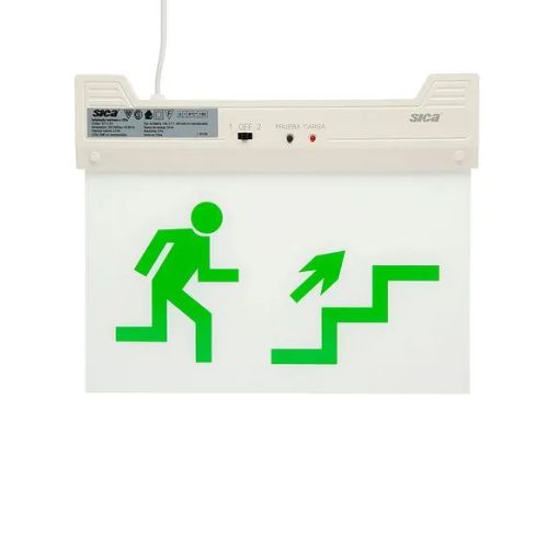 Cartel de salida escalera arriba